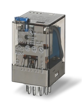 Relais industriel undécal, 3RT 10A 24V DC, matériau des contacts AgNi, avec bouton test + LED + diode et indicateur mécanique, embrochable sur support série 90