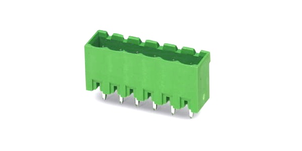 embase verticale male 6 poles pas de 5.08