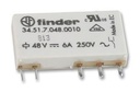 Relais circuit imprimé 1RT 6A 24V DC version sensible, matériau des contacts AgNI, faible épaisseur de 5mm, embrochable sur support série 93
