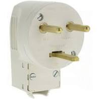 Fiche 2P+T 32A à sortie latérale par embout avec serre-câbles - livrée en vrac - fiche à sortie latérale par embout référence 091904 avec serre-câbles