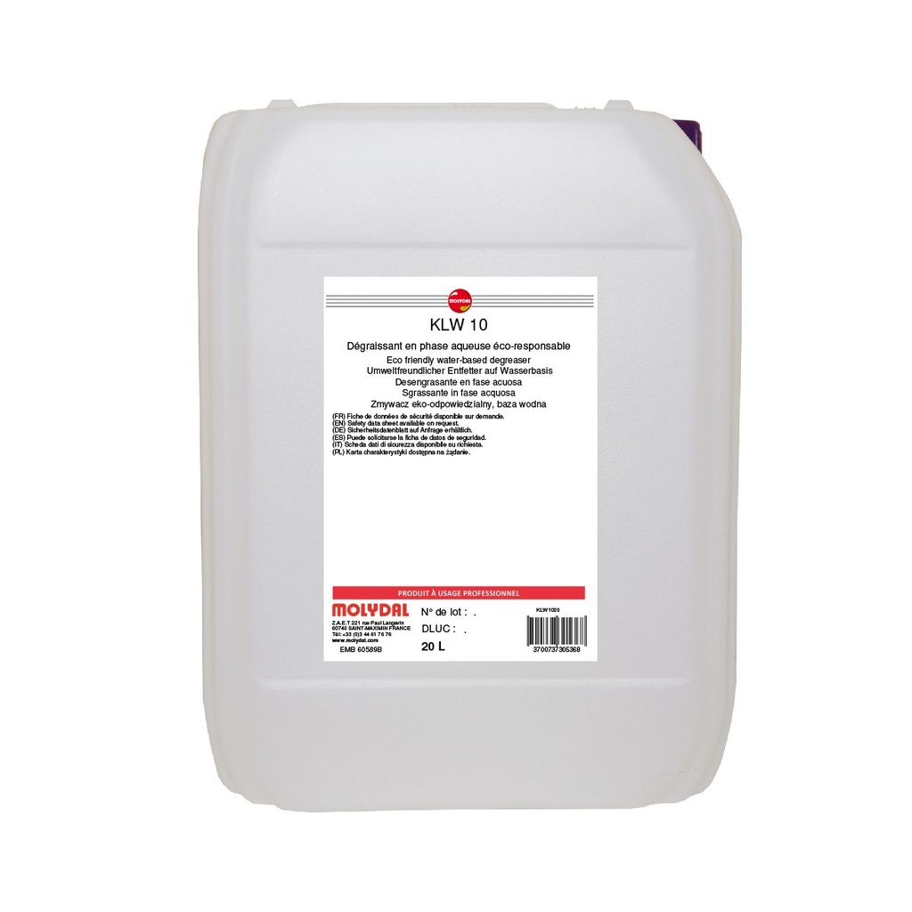 DEGRAISSANT-ECORESPONSABLE-KL W10-JERRYCAN 20L (LE LITRE)  