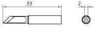 XNTKN PANNE COUTEAU 2MM POUR WXP65/WP65/WTP90/WXP90 