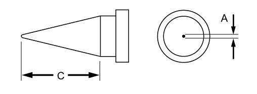 LT1 PANNE CONIQUE 0,25MM POUR WSFP/WSP80/WP80/WXP80 