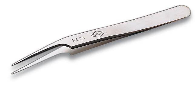 BRUCELLES POINTES FINES ET POINTUES, COUDEES 15° AMAG, 115MM