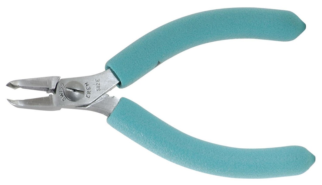 582E PINCE COUPANTE EN BOUT A RAS, ANGLE 40°, TETE ETROITE, 115MM