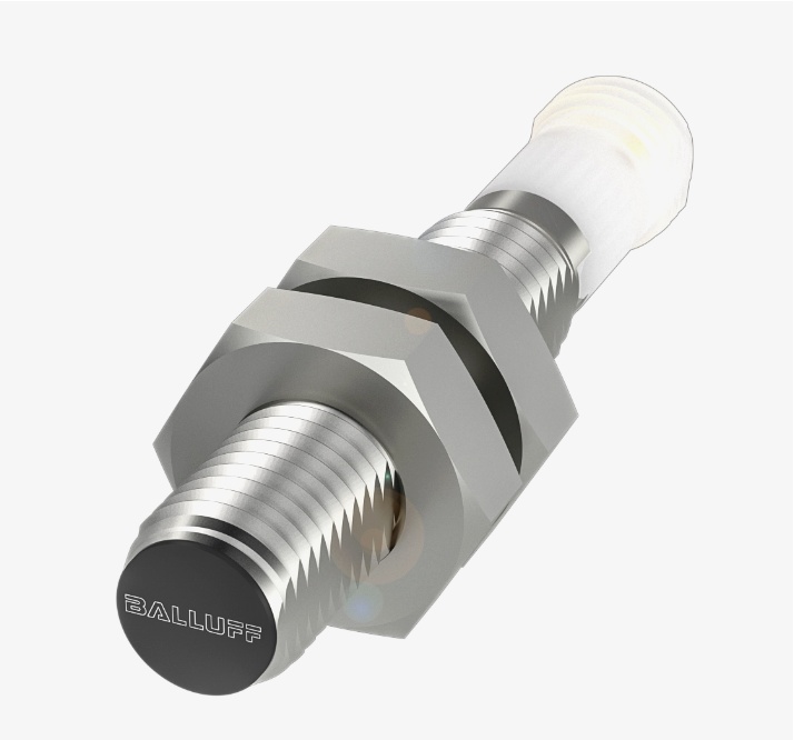 Capteur inductif Ø 8 x 65 mm M8x1 flush 2 mm PNP à fermeture (NO) 600 Hz Zinc moulé sous pression nickelé PC Face