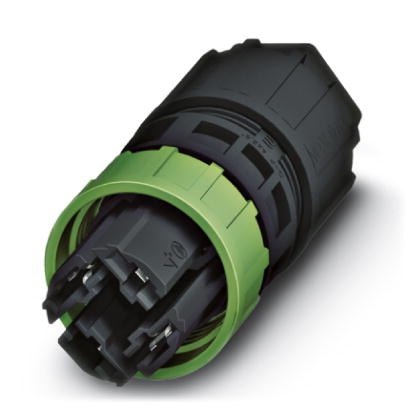 Connecteur mâle Quickon 4 pôles (3+PE), 1,0 mm<sup>2</sup> ... 2,5 mm<sup>2</sup> / 690 V / 16 A, avec écrou Quickon, pour câble