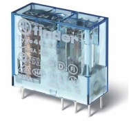 Relais circuit imprimé 2RT 8A 24V DC, matériau des contacts AgNi, Pas 5mm embrochable sur support série 95