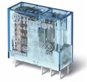 Relais circuit imprimé 2RT 8A 24V DC, matériau des contacts AgNi, Pas 5mm embrochable sur support série 95