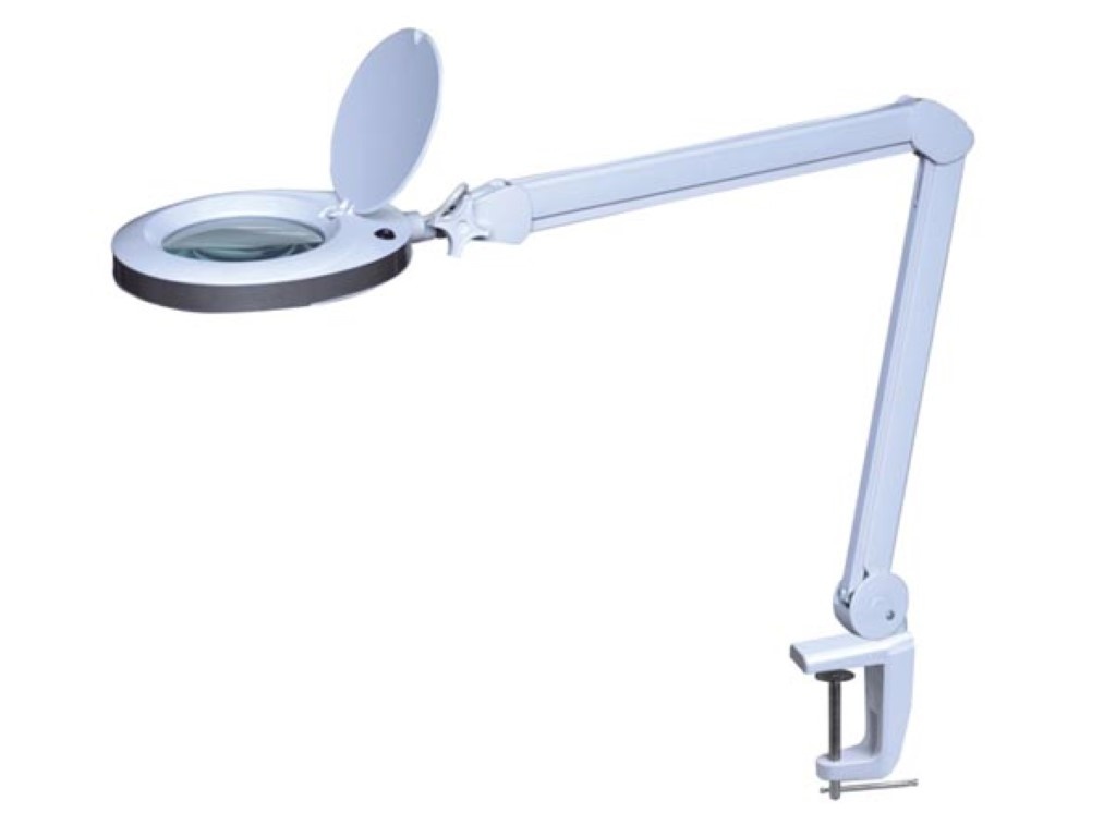 LAMPE-LOUPE LED 8 DIOPTRIES - 8 W - 60 LEDS - BLANC
