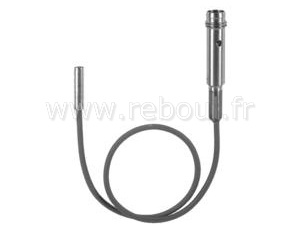 Capteur inductif Ø 3 x 27 mm D3.0 flush 1 mm PNP à fermeture (NO) 3500 Hz Acier inoxydable Face sensible PBT Câble avec