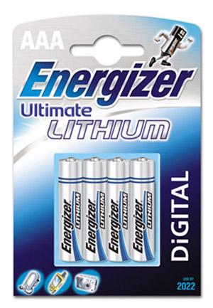 PILE LR03 1.5V LITHIUM (BLISTERx4) 1250MAH ULTIMATE AAA