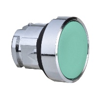 Harmony XB4 - tête de bouton-poussoir non lumineux - Ø 22mm - Collerette métal - poussoir affleurant non lumineux - vert - sans marquage - rappel à ressort - IP66|67|69|69K - NEMA 13 | NEMA 4X - IK06 - Vente par 1