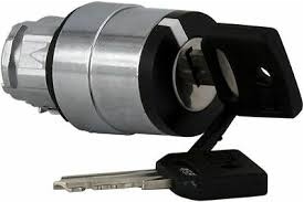 Harmony XB4 - tête bouton tournant à clé 455 - Ø22 - 3 pos fix - retr C