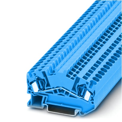 Bloc de jonction bleu à ressort à pans inclinés - 4mm²