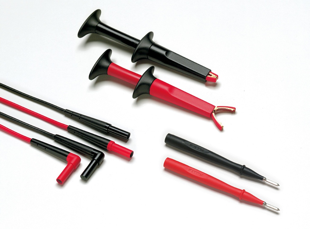 Kit de mesures electriques SureGrip avec cordons TL224, pointes de touches TP238 et sondes à pinces-crocos AC220. CEI1010 1000V Cat.III, 600V Cat.IV