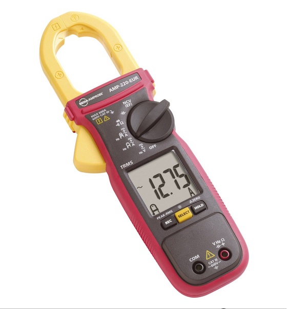 Pince-multimètre TRMS 600 Aac/dc, VAC/DC, OHM, Hz, capa, diamètre d'enserrrage des mâchoires 35 mm.