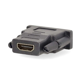 Adaptateur HDMI | Sortie HDMI  | DVI-D 24 + 1 broches mâle | Plaqué or | Droit | PVC | Anthracite | 1 pièces | Boite avec Fenê