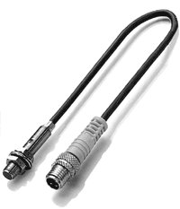 Capteur inductif Ø 5 x 27 mm M5x0 5 flush 1 5 mm PNP à ouverture (NF) 5000 Hz Acier inoxydable Face sensible PBT Câble