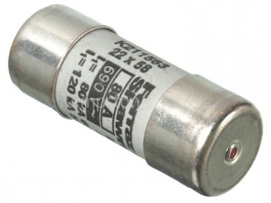 Fusible cartouche cylindrique gG Taille 22x58 CEI 690VAC 12A