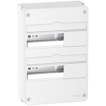 Resi9 - Coffret en saillie Blanc (RAL 9003)- 2 rangées de 13 modules