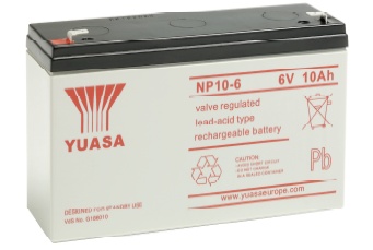 Batterie Pb AGM etanche 6V 10Ah flamme retard. UL94:V0 151x50x97.5mm F4.8