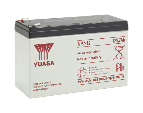 NP7-12FR Batterie Pb AGM etanche 12V 7Ah flamme retard. UL94:V0 151x65x97.5mm F4.8