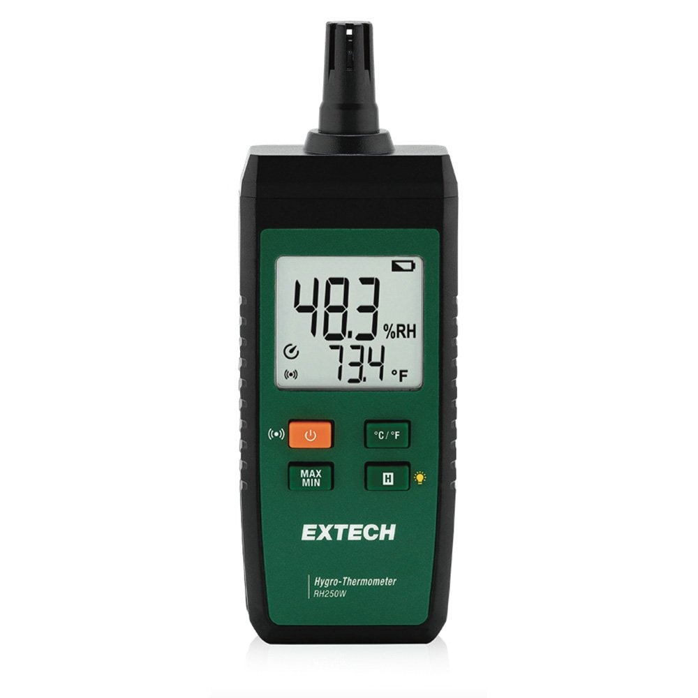 Hygro-thermomètre compact et Bluetooth. Humidité relative 0 to 100% RH. Température (air) -10 to 60°C.