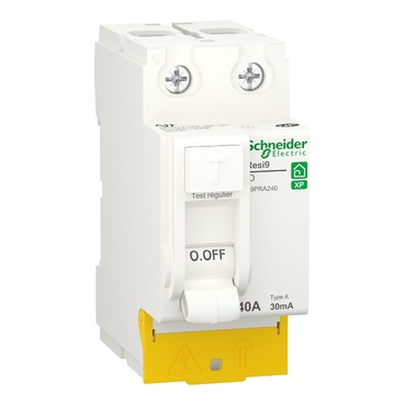 Resi9 - interrupteur différentiel peignable - type A - 40A à 30°C selon EN/CEI 61008 - 1P + N - 30mA selon EN/CEI 61008 - Différ