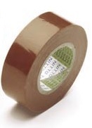 Ruban adhésif isolant PVC, Ep. 0,15 mm, 15 mm x 10 m, marron, auto extinguible, conforme à EN60454-3-1, utilisation 0 +105°C