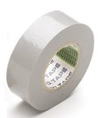 Ruban adhésif isolant PVC, Ep. 0,15 mm, 15 mm x 10 m, gris, auto extinguible, conforme à EN60454-3-1, utilisation 0 +105°C