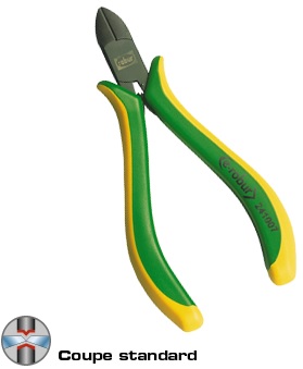 Manches bimatière confortables et antidérapants. Outils en acier allié entièrement trempés. Maillure entrepassée. Tranchants de 