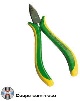 Manches bimatière confortables et antidérapants. Outils en acier allié entièrement trempés. Maillure entrepassée. Tranchants de coupe traités par induction. Finition polie noire brillante. Coupe diagonale, tête mince oblique.