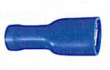 CECFI6B/100PCES CLIP FEMELLE 6.3 ISOLE BLEU