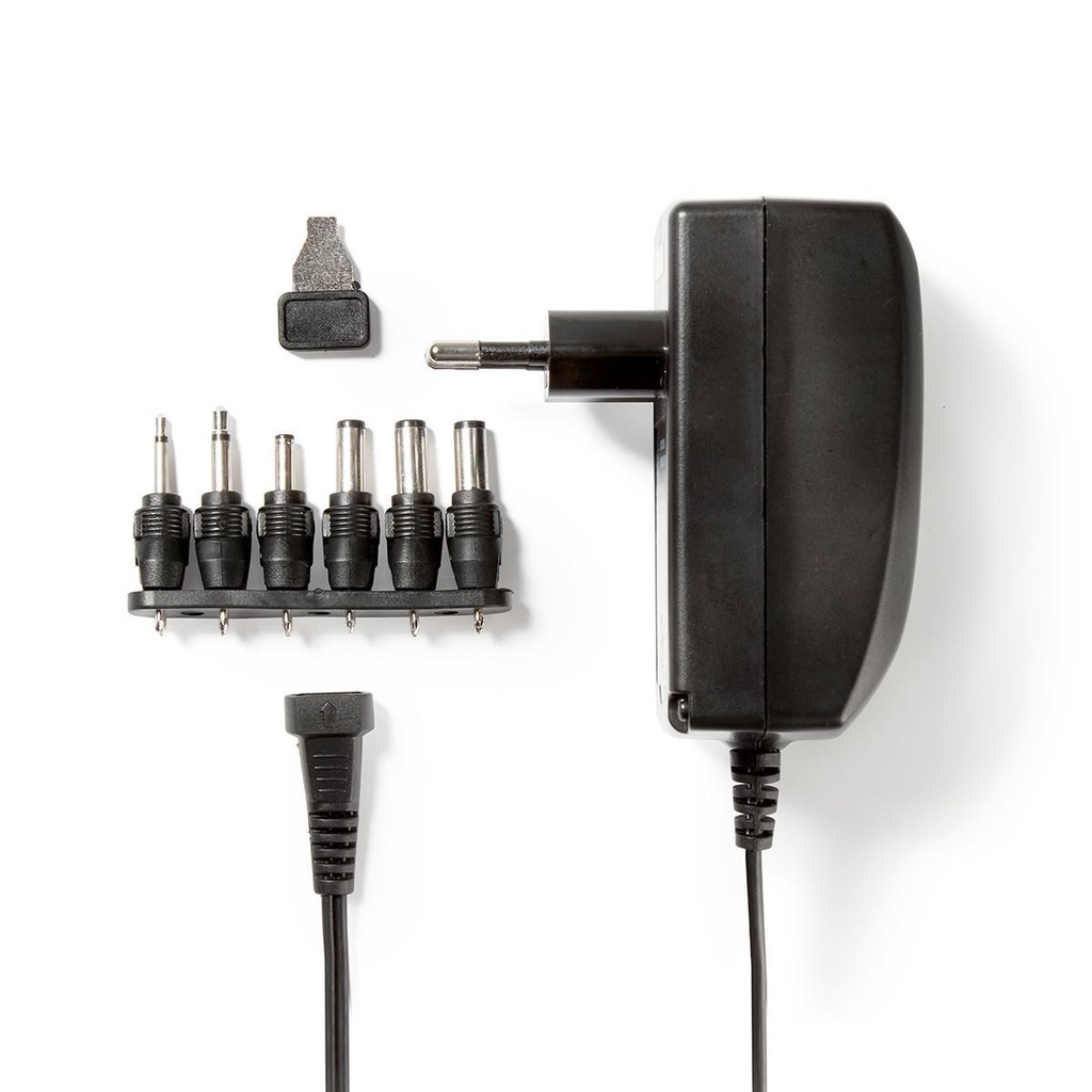 Adaptateur secteur universel | 27 W | 3 - 12 V DC | 1.80 m | 2.25 A A | 6 plug(s) | Noir