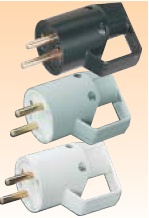 FICHE MALE 2P+T16A BLANC