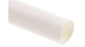 Gaine thermorétractable à paroi fine, barre de 1 m, rétreint 2:1, diam. 4,8/2,4 mm, blanc. Polyoléfine réticulée, RoHS 2, sans halogène, UL224, résiste aux UV. Sachet de 5p