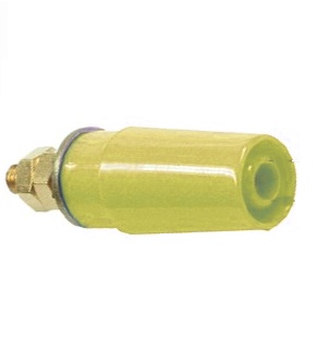 Douille 4 mm de sécurité jaune