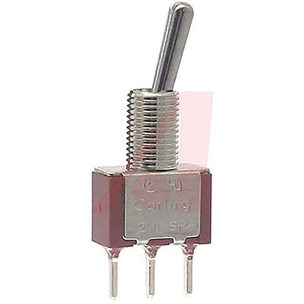 Interrupteur à levier, On-On, SP, 5 A  diam perc 12mm