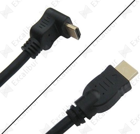 CORDON 1.5M HDMI M/M COUDE