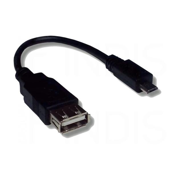 ADAPTATEUR MICRO USB MALE USBA FEM HOST OTG 0.10M Blist