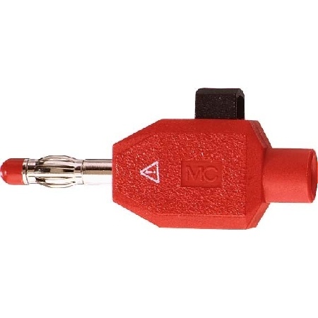 Fiche 4 mm á raccordement rapide rouge