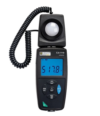 Luxmètre portable compatible LED et FLUO, enregistreur 1 millions de mesure, BlueTooth et USB