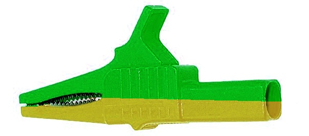 Pinces 4 mm vert/jaune