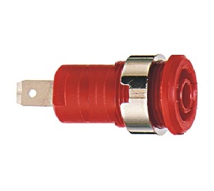 Douille 4 mm de sécurité rouge SLB4-F/A