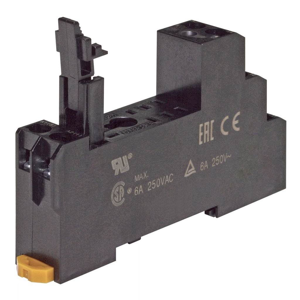 Socle, montage sur rail DIN/en surface, 5 broches, bornes enfichables
