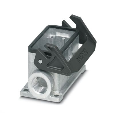 Embase en saillie B10, avec étrier longitudinal, Matériau: Aluminium coulé sous pression, Nombre de sorties: 2, latérale, Hauteu