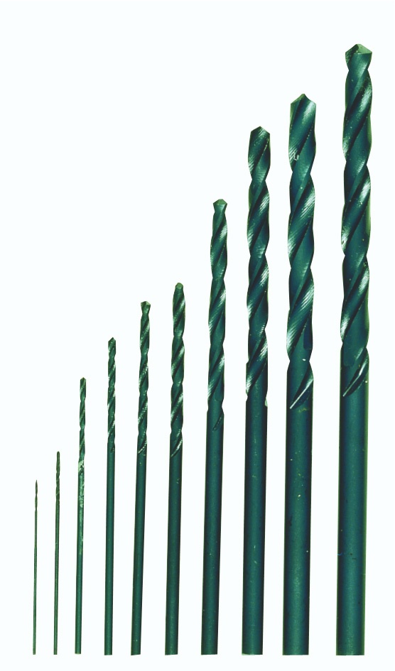 Forets en HSS DIN 338, jeu de 10 pièces, 0,3 à 3,2 mm