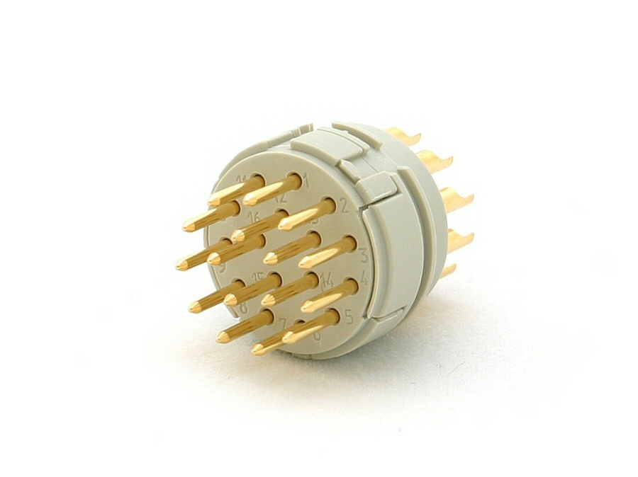 ISOLANT MALE 16 POLES POUR M23 Eléments de contact, Nombre de pôles: 16, Type de contact: Connecteur mâle, Raccordement soudé   