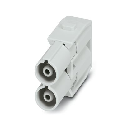 Module à isolant pour contacts HEAVYCONNEC, mâle, 2 pôles jusqu'à 70 A, raccordement vissé axial 16mm²